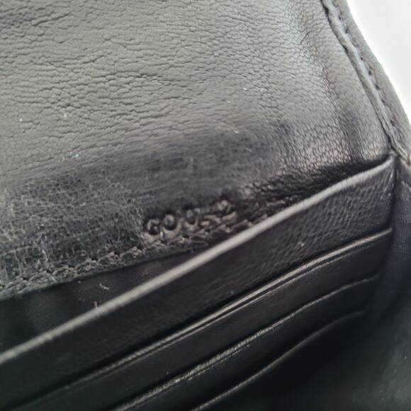 Givenchy Envelope Card Bill Holder Black Wallet Soft Leather Vintage Large Logo - Picture 6 of 15